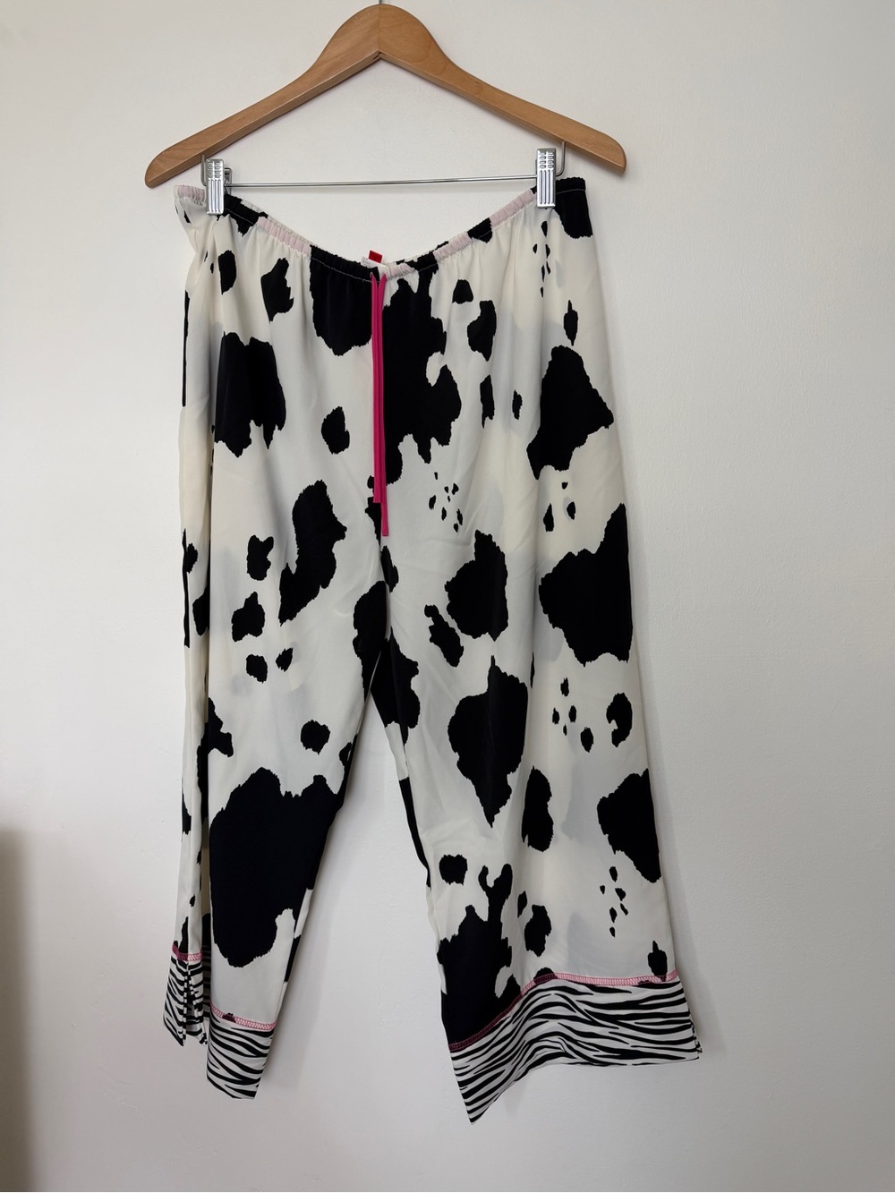 Josie Black and White Cow Print Pajama Set - Picture 3 of 4